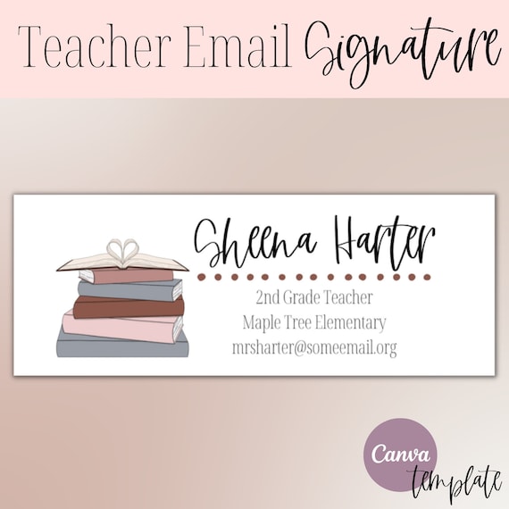 Teacher Email Signature|Email Signature Template|Email Sign Off Template|Gmail Signature|Digital Signature|Cute Teacher Signature