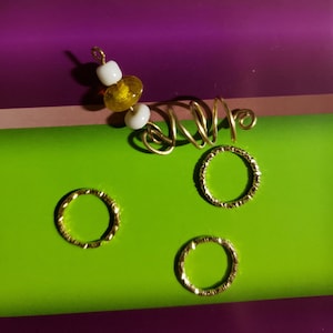 Small Yellow Coil w/ Braid Rings
