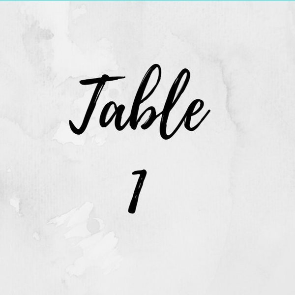 Printable Table Numbers. Restaurants, Cafes, Weddings, Parties