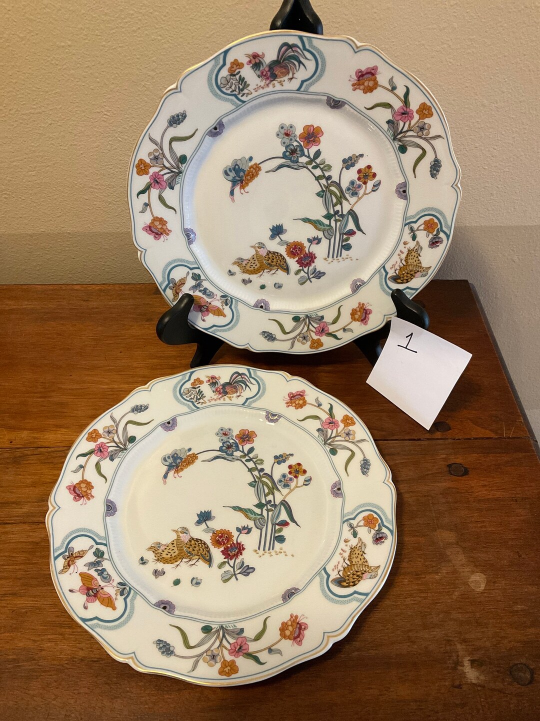 Haviland Limoges France Golden Quail Aux Cailles Dinner Plate 10 1/4 Etsy