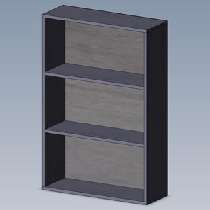 900mm x 600mm Grey Oak Panel Bookcase Plans and Detailed drawings (listing is for plans only)