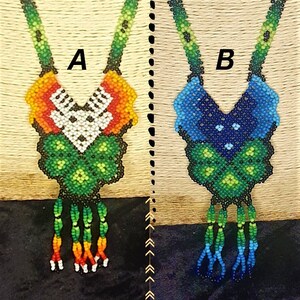 Deer Necklaces (Small). Glass Beads. Tribal Art. Huichol Jewelry