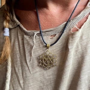 Metatron Lotus Pendant. Flower, Sacred Geometry, Spiritual.