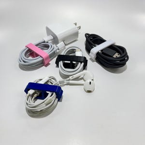 3-Pack Cable Organizer Clips – Cord Wrap for Chargers, Headphones & USB Cables – Tangle-Free Storage