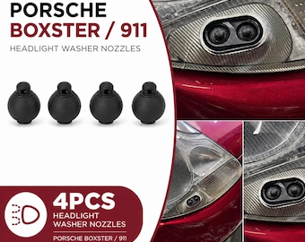Porsche Boxster & 911 Headlight Washer Nozzle Replacement | Direct Fit OEM-Style Alternative | Set of 4