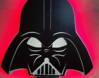 Darth Vader Led Lamp Star Wars Led Lamp- Darth Vader Head - Star Wars - Backlit lamp - Star wars led lamp