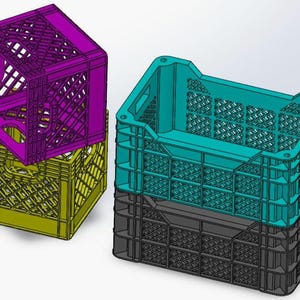 Super Mini Milk Crate Sets | For 3D Printers | Stl Files