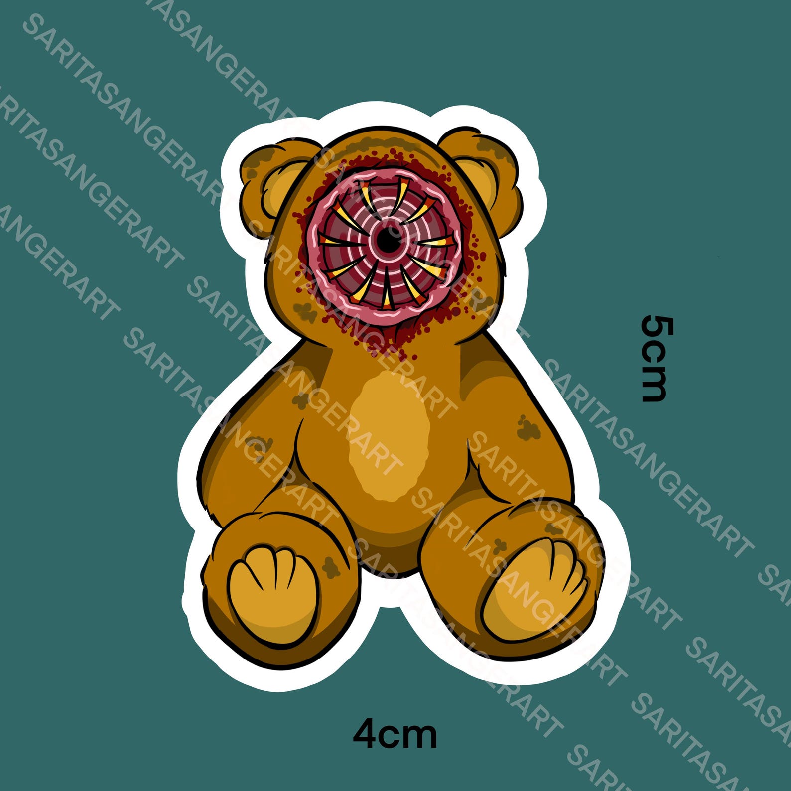 Scary Creepy Vinyl Sticker , Horror Disturbing Label, Dark Mysterious ...