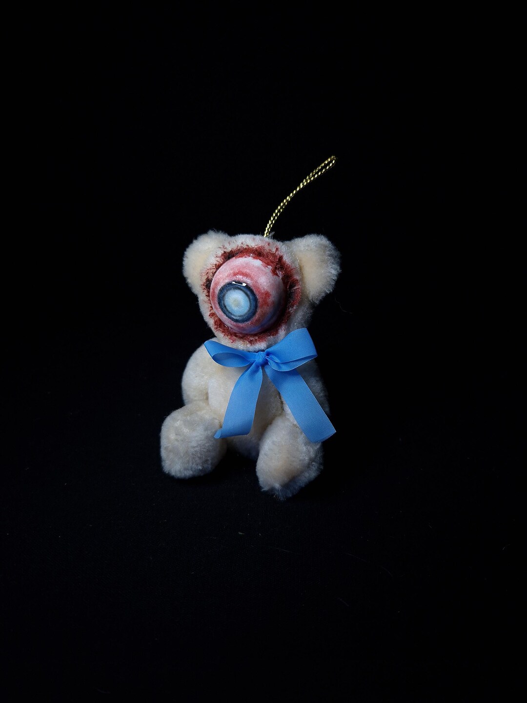 Creepy Horror Scary Blind Eye Plushie Teddy Bear Disturbing Spooky ...