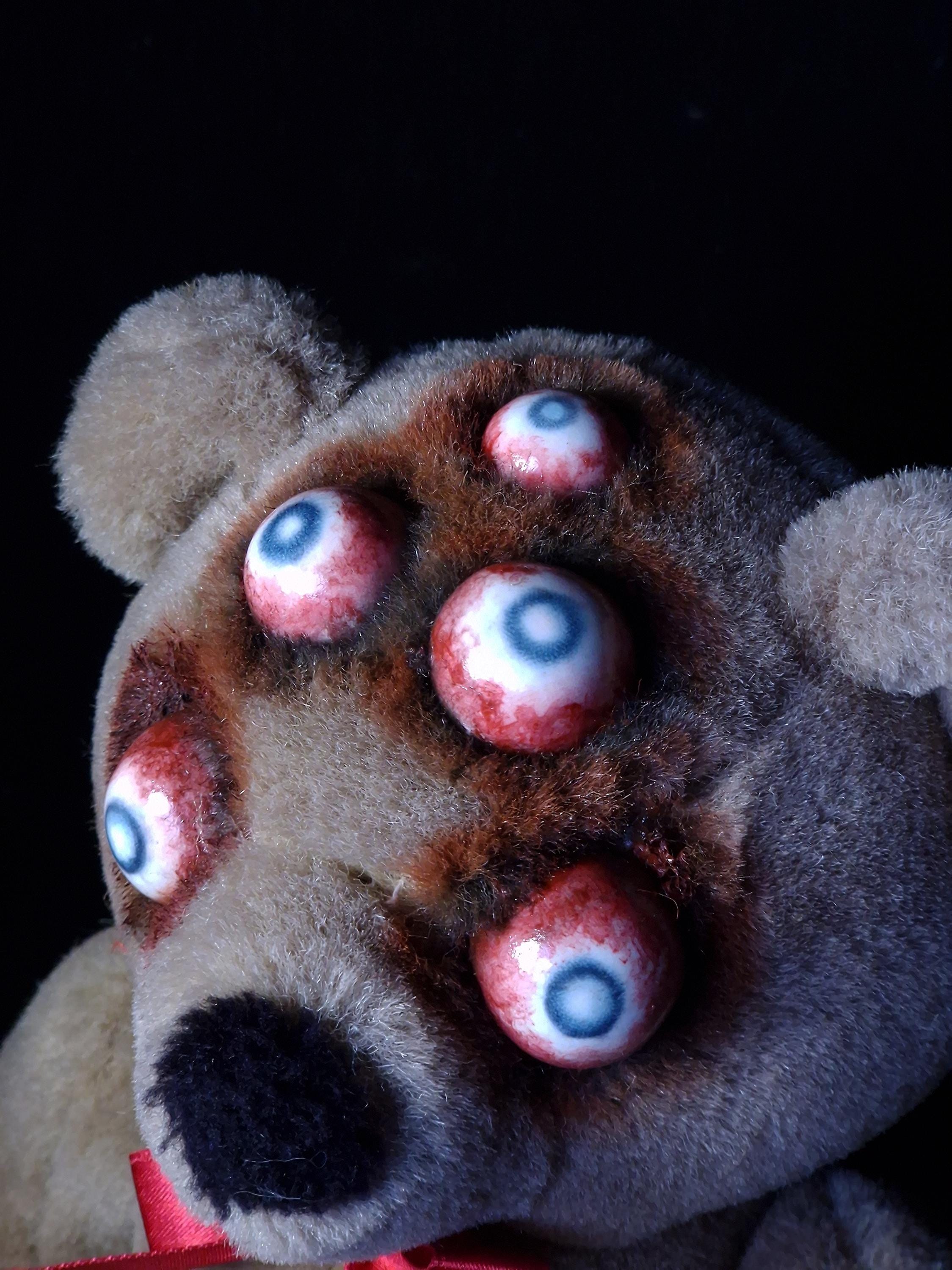 Griezelige horror enge teddybeer verontrustend spookachtig achtervolgd  knuffeldier speelgoed angstaanjagend angstaanjagend monsterogen  handgemaakte knuffel uniek - Etsy België, image size:2249x3000