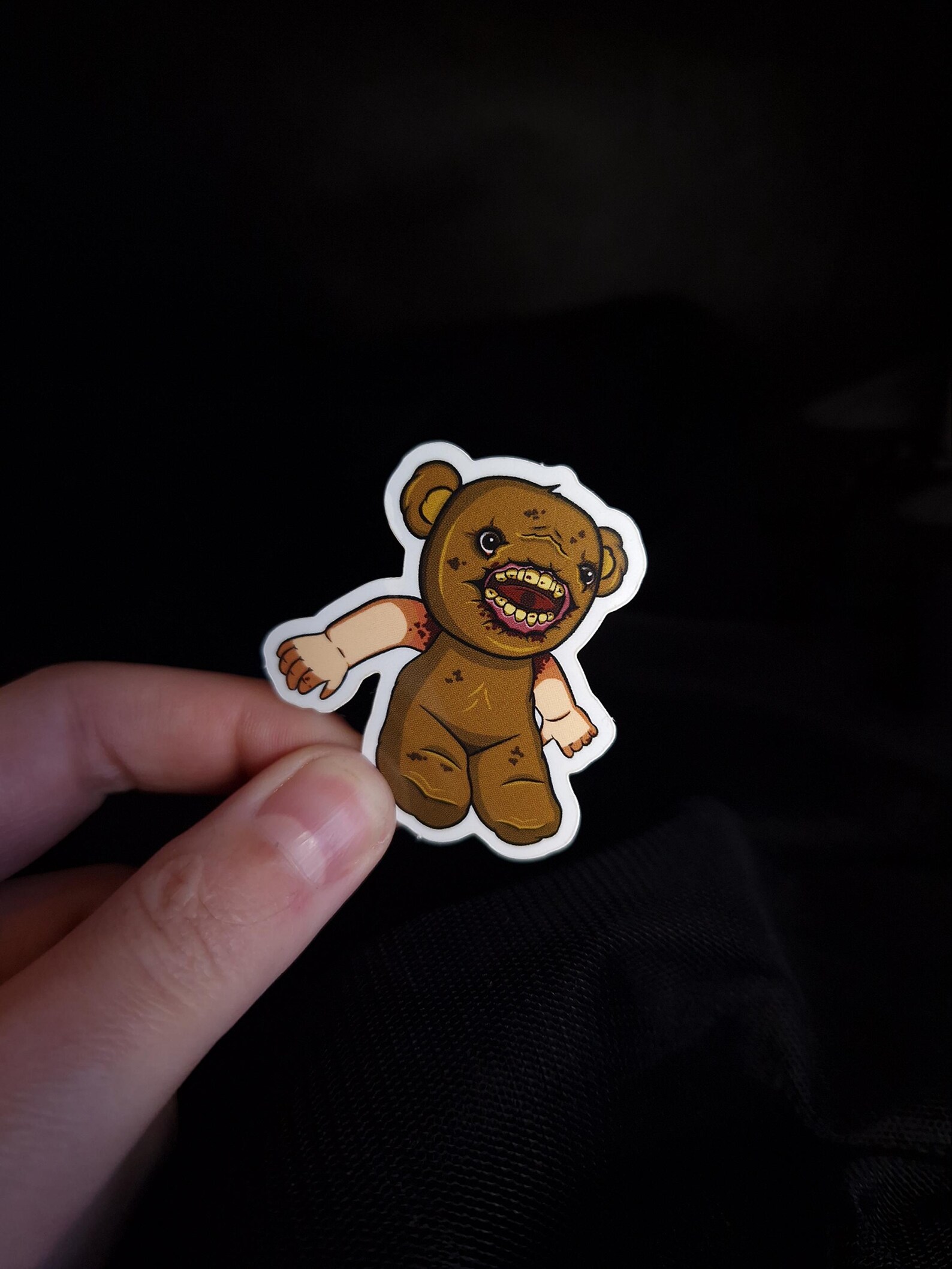 Scary Creepy Vinyl Sticker , Horror Disturbing Label, Dark Mysterious ...