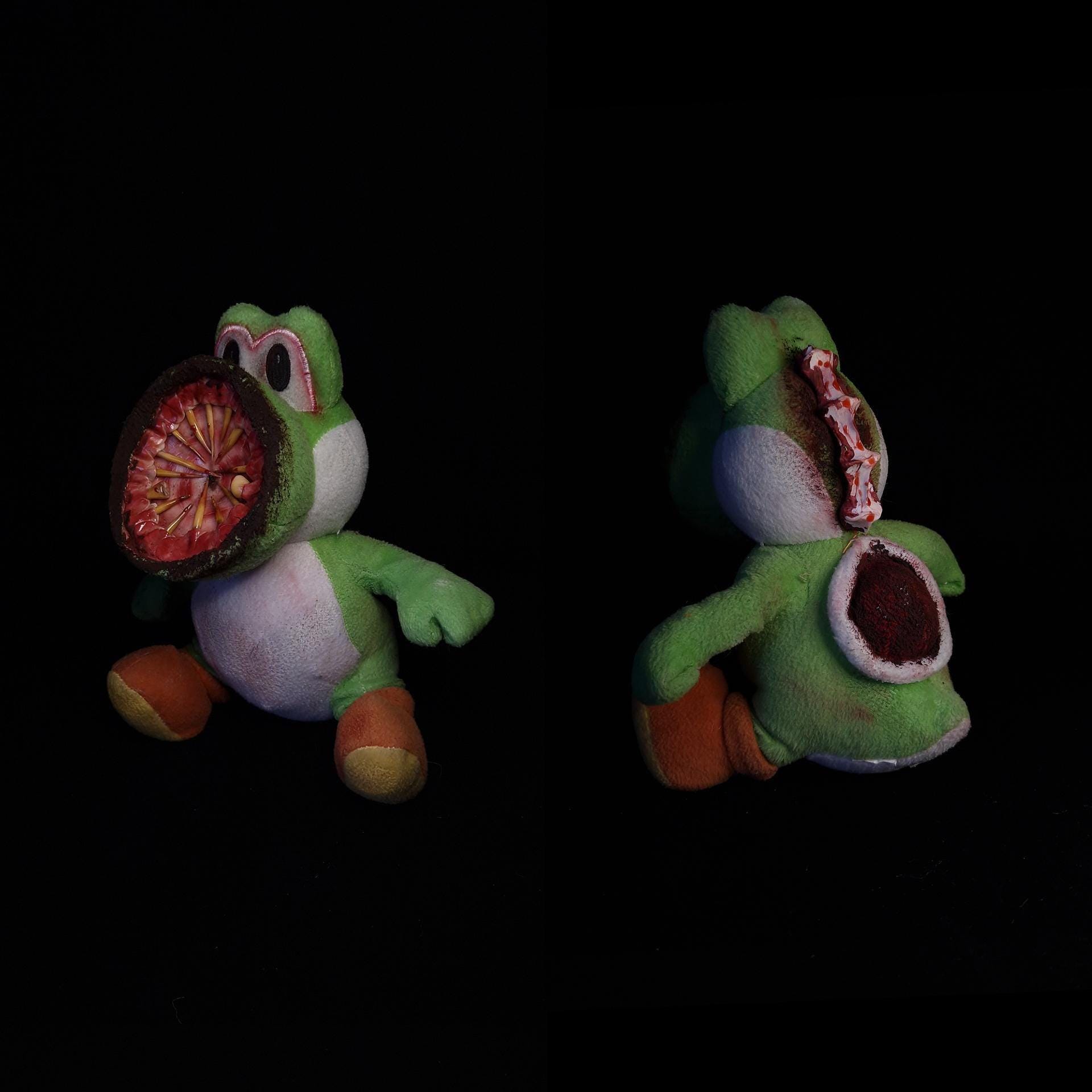 Creepy Horror Yoshi Nintendo Plushie Disturbing Spooky Haunted