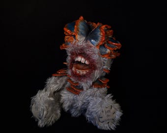 Creepy the last of us clicker bloater plushie handmade disturbing spooky haunted stuffed animal frightening handmade plushie game zombie