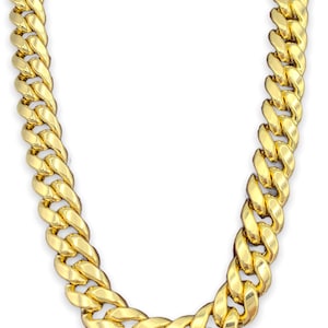 8mm 14k Real Gold Miami Cuban Link Chain Gold Cuban Necklace - Etsy