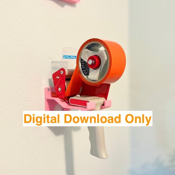 Tape Dispenser/Gun Wall Mount/Holder STLs | Custom Colors Available | Works with 2inch and 3inch Tape Guns | 3D print Only