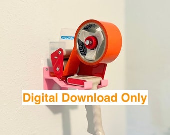 Väggmonterad tejppistol i STL-format | 3D-skrivarfil (digital nedladdning)