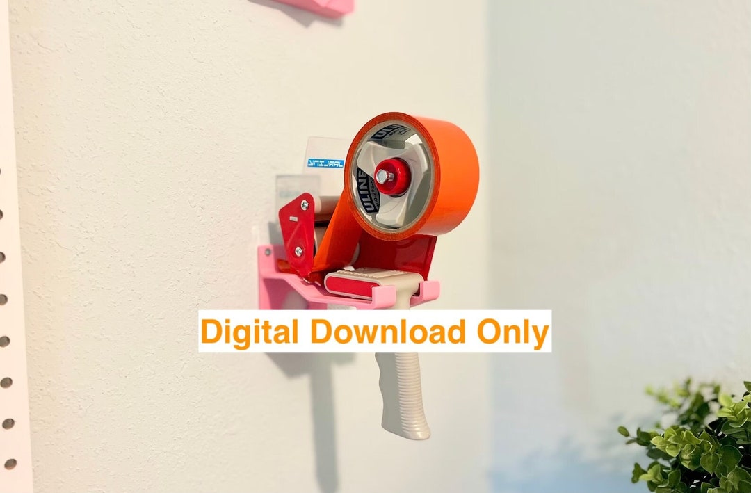 2-Pack Tape Gun Wall Mount Holder - Storage Hanger For Packing Tape Dispensers