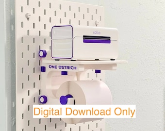 Digital STLs Download Only | Thermal Printer Ikea Skadis/Wall Mount Holder | For 3D Printer