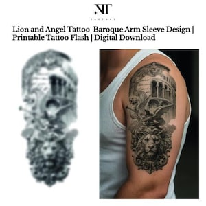 Instant Download | Printable Tattoo | Full Arm Sleeve | Baroque & Classical Architecture