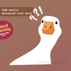 Confused duck outdoor decal funny vinyl decal Decal Laptop MacBook Car Bumper Sticker image 1