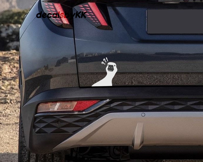 Confused duck outdoor decal funny vinyl decal Decal Laptop MacBook Car Bumper Sticker image 4