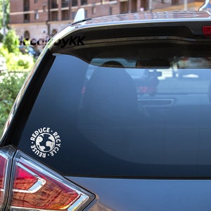 Reduce Recycle Reuse Decal Green Earth Environment Laptop Car Bumper ...