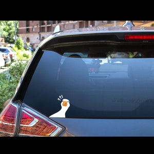 Confused duck outdoor decal funny vinyl decal Decal Laptop MacBook Car Bumper Sticker image 5
