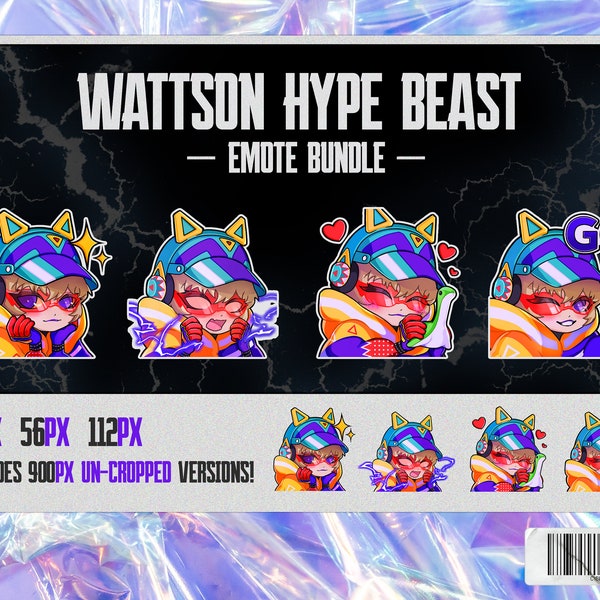 Wattson Hype Beast Apex Legends Chibi Emotes for Twitch, Discord, and YouTube