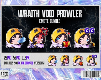 Wraith Void Prowler Apex Legends Chibi Emotes for Twitch, Discord, and YouTube