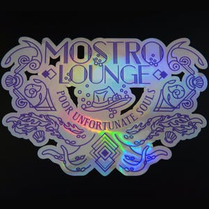 Mostro Lounge ホログラフィック ステッカー、ツイステッド ワンダーランド ステッカー、ディズニー ツイステッド ワンダーランド ステッカー、Twst ステッカー、ツイステッド ワンダーランド ステッカー