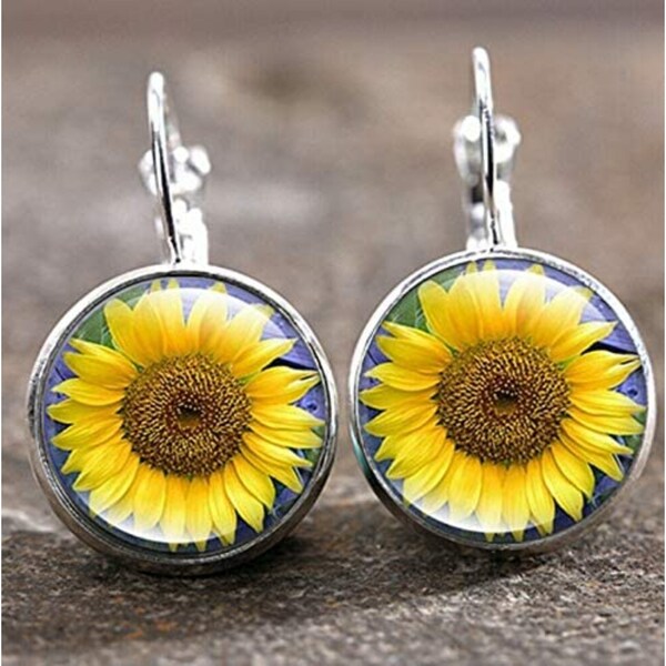Sunflower Earrings Etsy