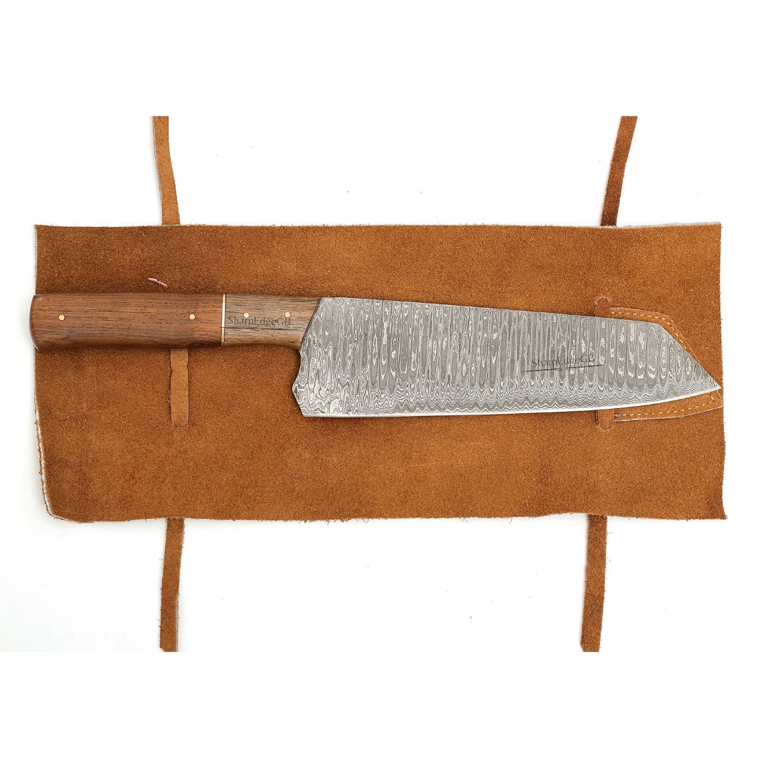 Handmade Damascus Steel Japanese Bunka Gift for Kitchen Chef Natural