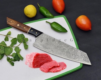 Handmade Damascus Steel Japanese Bunka, Handmade Damascus Steel Chef, Custom cooking tools, gift for chefs, gift for her, gift for him