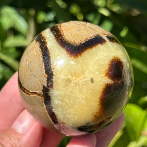 58mm Septarian Crystal Sphere HQ dragon stone  gemstone Carving uv reactive calcite