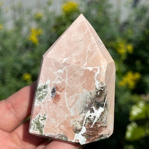 Unicorn Jasper Pastel Tower Polished Crystal Point India Rare 3.1”