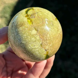Green Opal Crystal Sphere 69mm *Repaired