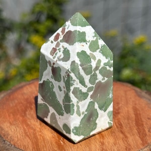 Unicorn Jasper Pastel Tower Polished Crystal Point India Rare 2.5”