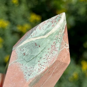 Unicorn Jasper Pastel Tower Polished Crystal Point India Rare 2.9”