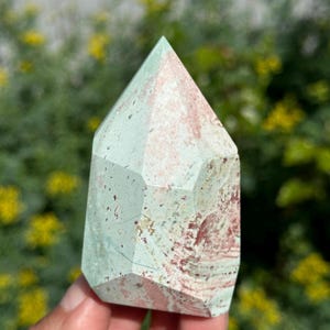 Unicorn Jasper Pastel Tower Polished Crystal Point India Rare 3”