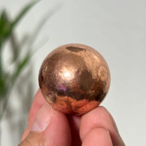 Solid Copper Sphere Polished Meditation Tool 29mm