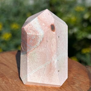 Unicorn Jasper Pastel Tower Polished Crystal Point India Rare 2.2”
