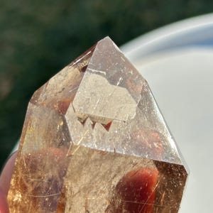 Rutilated Smoky Quartz Tower Golden Rutile Record Keeper Inclusions Brazil