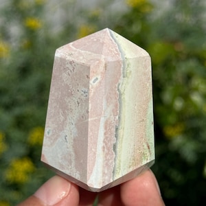 Unicorn Jasper Pastel Tower Polished Crystal Point India Rare 2.1”