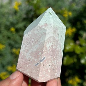 Unicorn Jasper Pastel Tower Polished Crystal Point India Rare 2.9”