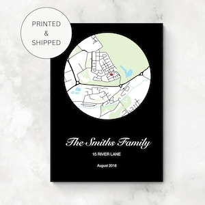 Regalo personalizzato per il riscaldamento della casa, mappa della casa, nuovo regalo per la casa, stampa della prima casa, stampa della mappa, stampe per la casa, regali ricordo prima casa, mappa personalizzata