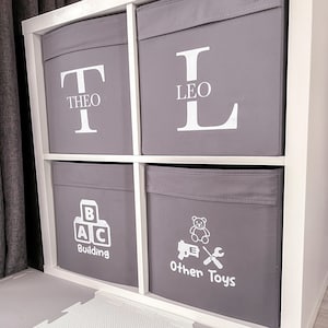 Speelgoedopslaglabels, speelgoeddoosstickers, speelgoeddooslabels, gepersonaliseerde speelgoedopslag, Kallax-labels, stickers, speelgoeddooslabels, aangepaste labels, vinyl