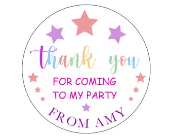 Personalisierte Party Favor Aufkleber, Geburtstag Dankeschön Etiketten