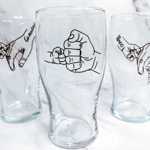 Vatertag personalisierte Bierglas, erste Vatertagsgeschenk, Opa Geschenk, sentimentale Geschenke für Papa, neue Papa Geschenk, Papa Weihnachtsgeschenk