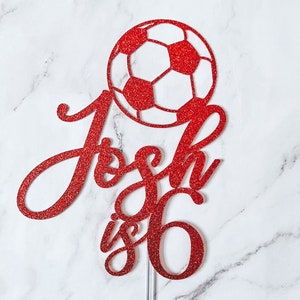 Football cake topper, Soccer cake topper, Personalised cake topper, Football themed, Custom cake topper, personalised birthday cake topper