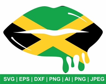 Jamaican Flag Lips Svg, Jamaican Flag Svg, Black Woman Queen Svg, African American Svg, T Shirt Svg, Jamaican Lips Clipart, Cut File Cricut